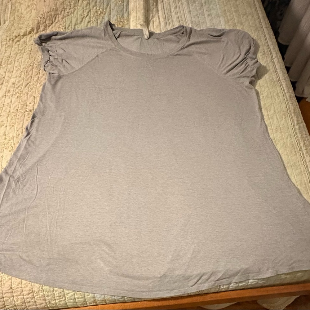 Cacique Soft Gray Ruffle Sleeve Nightgown